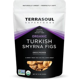 Terrasoul Superfoods Organic Smyrna Turkish Figs, 12oz - No Added Sugar | Unsulphured | Perfectly Dried