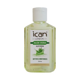 ican london Aloe vera glycerine for softens & moisturizes 50ml travel size