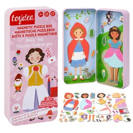 Toydea Magnetic Game Puzzle Box Fairy Tales - Promotes Creativity & Fine Motor Skills | Magnetic Toy from 3 Years, Ideal Travel Game for Children | Perfect for Travel & Home