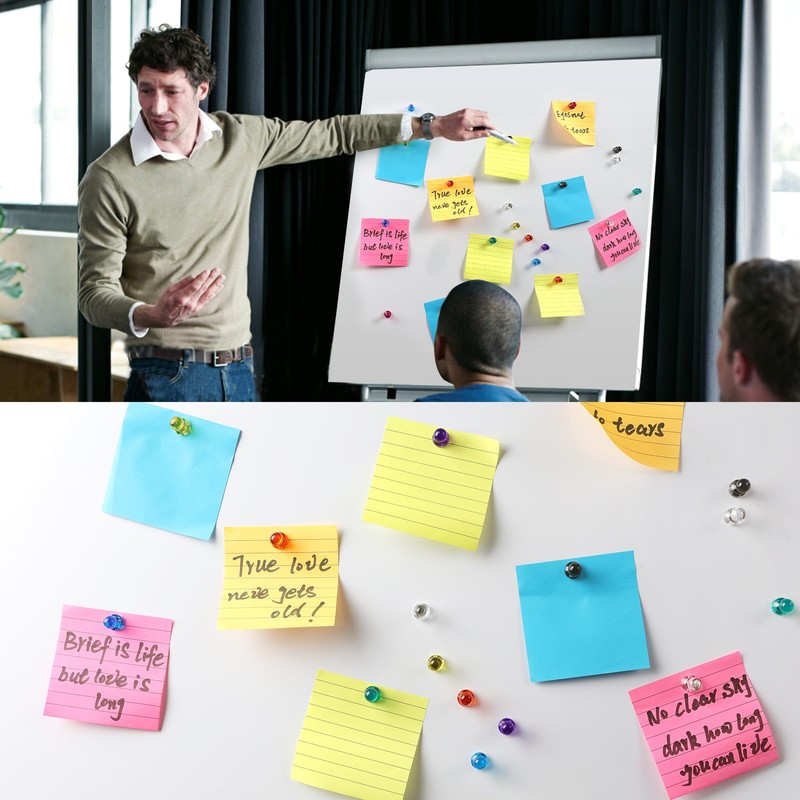 72PCS Small Fridge Magnets for Whiteboard, Magnets Strong Magnetic Push