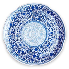 Q Squared Heritage BPA-Free Melamine Large Serving Platter, 16-Inches, Blue and White