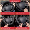 GADLANE Microfibre Leather Steering Wheel Cover Universal Soft Anti-Slip Breathable