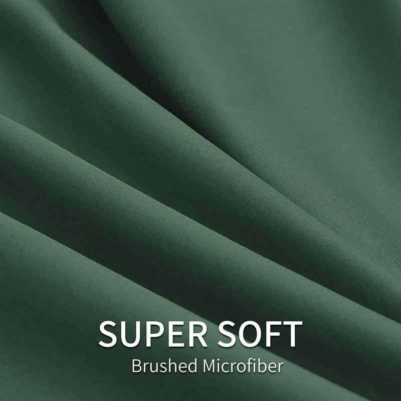 EaseHome Dark Green Full Size Bed Sheet Set -Deep Pocket