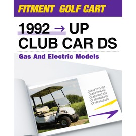 Club Car DS Front Suspension Bushing Kits for Front Upper A-Arm & Lower Leaf Spring, Polyurethane Bushings & Sleeves, Fits 1992-Up, Replaces OE# 1016346, 1016349, 1016350, 1012303, 1015583