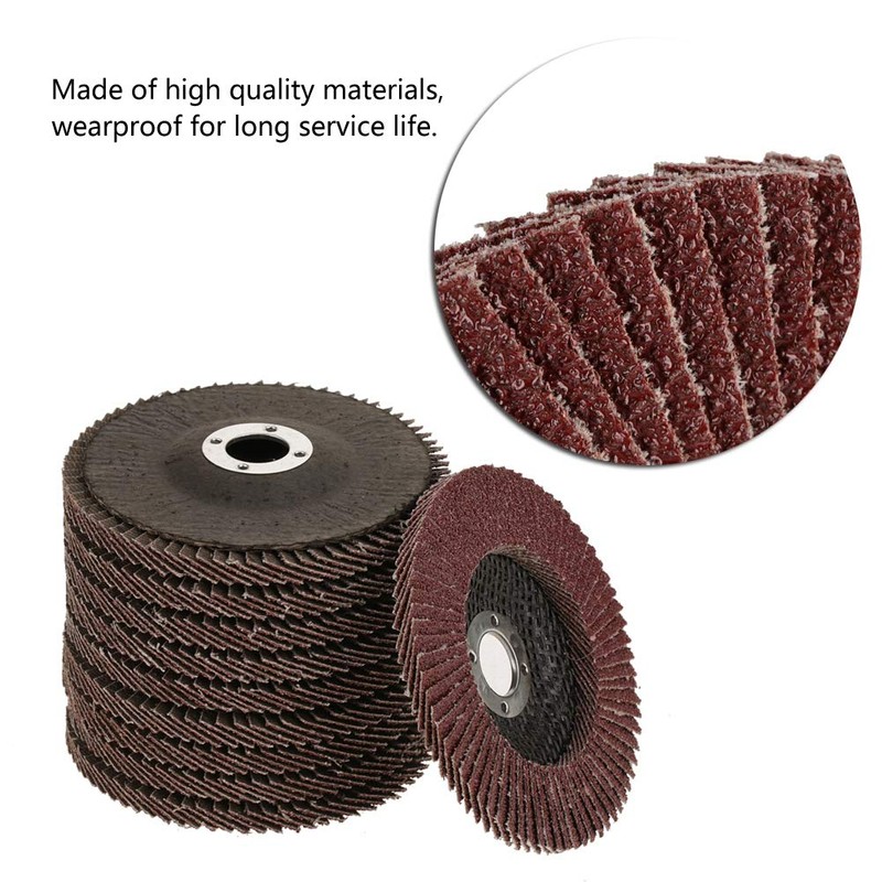 Flap Discs, 10Pcs Sanding Disc Polishing Wheel, 60 Grit Abrasive