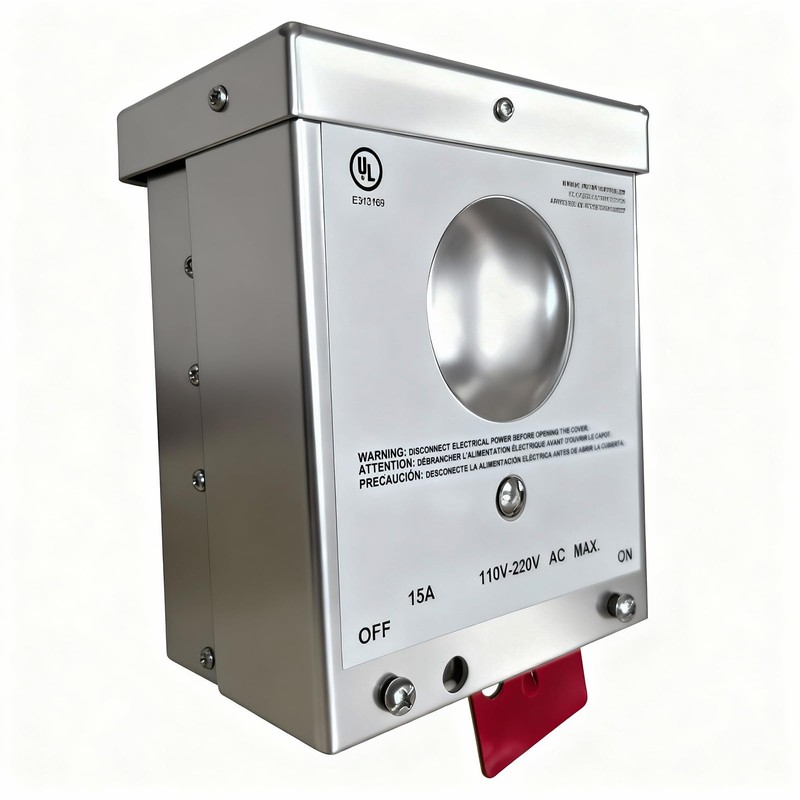 HYITO 1 Pole Disconnect Switch 15A, 110V-220V, UL Listed
