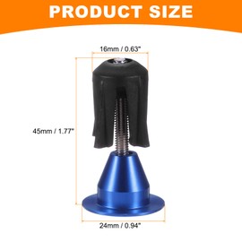 sourcing map 2 Pair Bike Handlebar End Plugs Aluminum Alloy Bar End Caps Expanding Locking Handlebar End Plugs for Most Bike MTB Road BMX Fixed Gear Bike, Blue