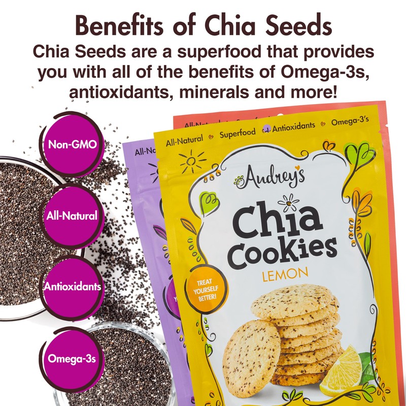 Audrey’s Chia Cookies Variety Pack - Thin and Crispy Chia