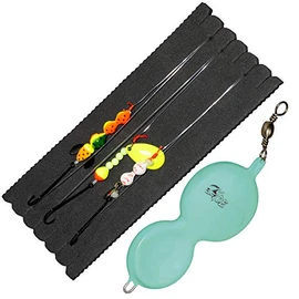 Dieter Eisele Flounder Butt Spoon, 1 Spoon + 3 Leaders, Weight: 90 g, Colour: Loom