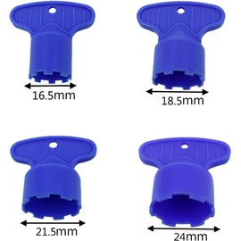 4 Size Cache Faucet Aerator Key Removal Wrench Tool with 4 Pieces Faucet Aerator for M 16.5 18.5 21.5 24 Cache Aerators