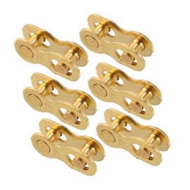 BULLSPANN 自転車ミッシングリンク チェーンマスターリンク ジョイントクリップコネクタ 再利用可能 スピードチェーン バイク MTB 修理部品 6 7 8 スピード ゴールドトーン 6ペア 自転車用 交換品