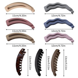 9 Pcs Large Banana Hair Clips 3 Style No Slip Banana Clip Banana Clips for Women Thick Hair And Thin Hair (Multicolour)