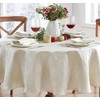 Newbridge Metallic Snowflake Christmas No-Iron Soil Resistant Fabric Holiday Tablecloth,