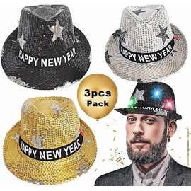 Bdecoll Piece Glitter New Year's Eve Decoration 2025 Set, Happy New Year Headband Headdress Party Hats Accessories - Happy New Year Decoration - Decoration for New Year 2025 (8)