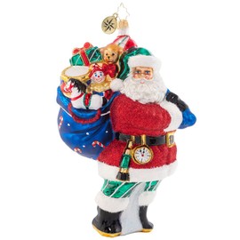 Christopher Radko Hand-Crafted European Glass Christmas Decorative Ornament, Packed with Presents