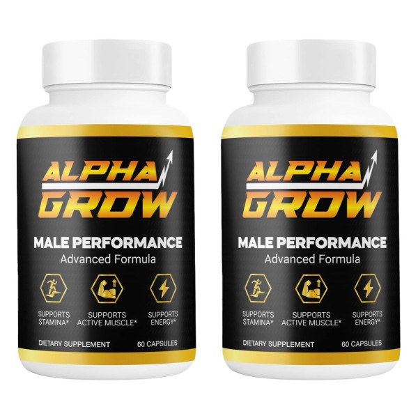 Unbranded (2 Pack) Alpha Grow Male Performance Capsules, AlphaGrow Energy