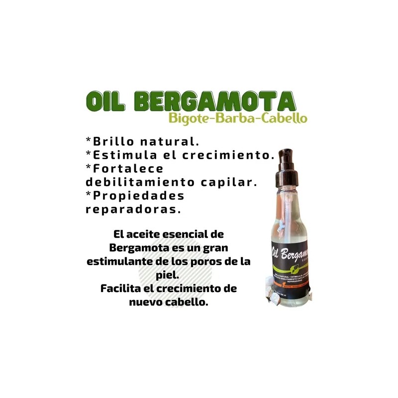 Oil Bergamota Edengi (bigote-barba-cabello) 180ml