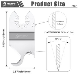 PAYA TOOLS Multitool Saw Blades, Oscillating Multi Tool Hook Knife Blade for Cutting Roofing Shingles, PVC Carpet,Cardboard and Other Soft Materials (3-PACK)