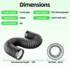 Dryer Vent Hose, 4inch 16FT Flexible Aluminum Pipe with Two