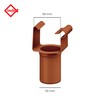 INEFA Drain pipe box-shaped, PVC-U NW68/DN50 brown hanging nozzle, gutter