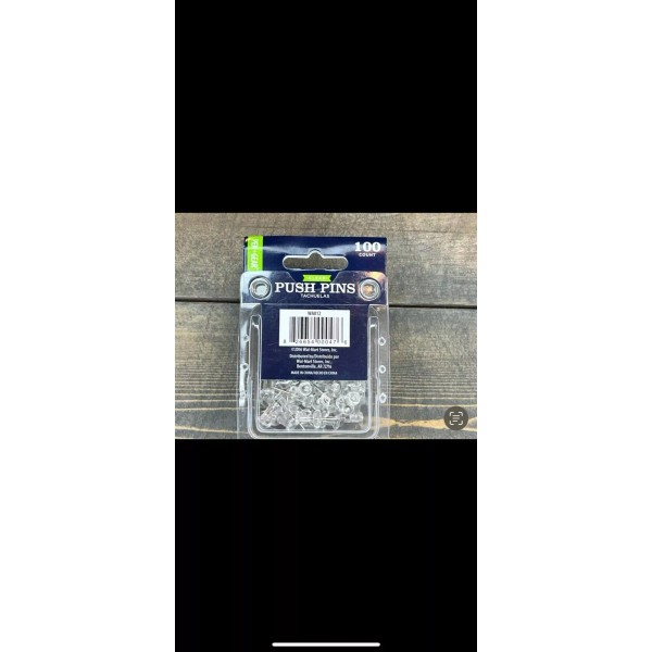 Pen + Gear 100 Push Pins thumb tacks Clear Standard