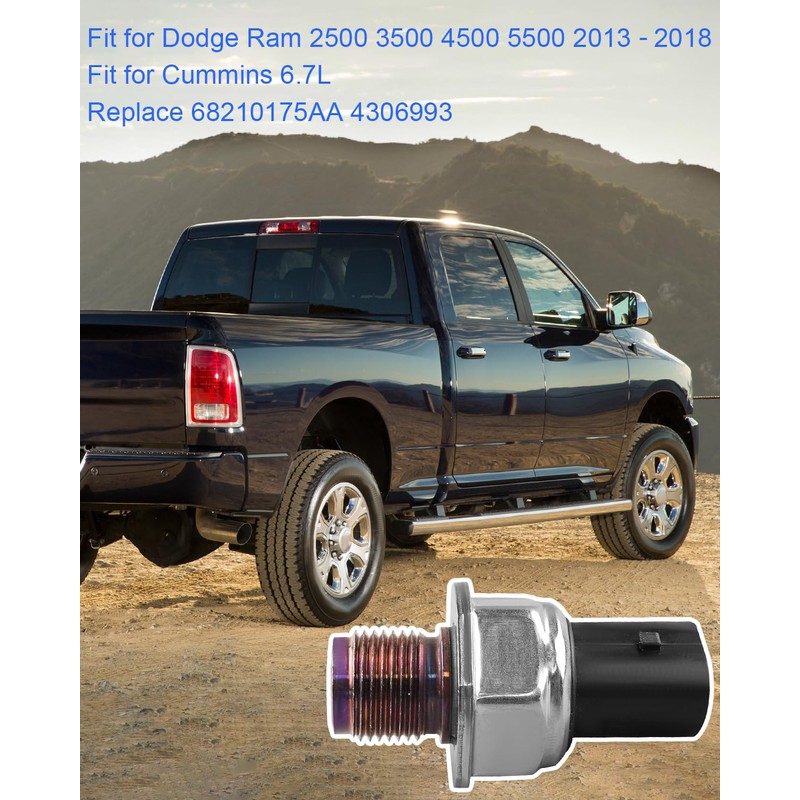 Fuel Rail Pressure Sensor Fit for Dodge Ram 2500 3500