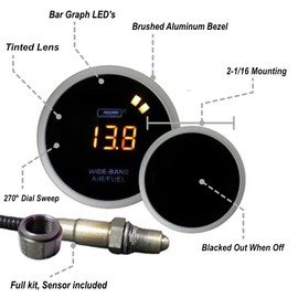 Wideband Air Fuel Ratio Gauge Kit -Amber Digital Display
