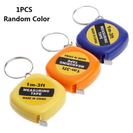 1Pc Random Color red,Yellow,Green,Blue,etc Color Mini Steel Tape Measure Children Height Ruler Keychain Easy Retractable Measure Random Tape Chain Small Color Tape Key Measure Linear Measurement
