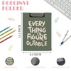 Poecinvi Everything is Figureoutable Clipboard Folio with Storage for Office