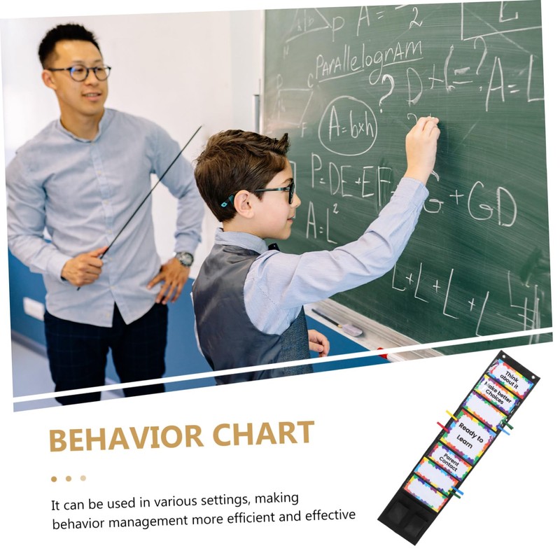 jojofuny 1 Set Classroom Behavior Chart Set Pocket Chart for