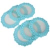 Antique Lace Wind Vinyl Coasters Clear x Blue Diameter 100 mm