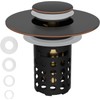 Universal Bathroom Sink Drain Strainer Hair Catcher Upgraded with Removable