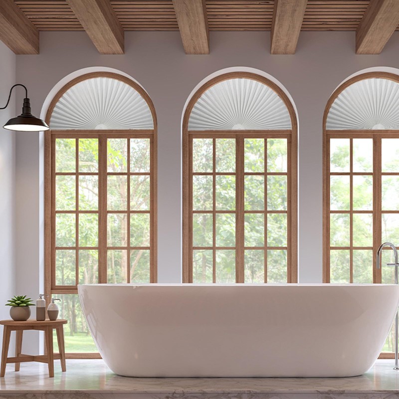 Half Moon Window Shade,Arch Window Shades Half Circle Self Adhesive