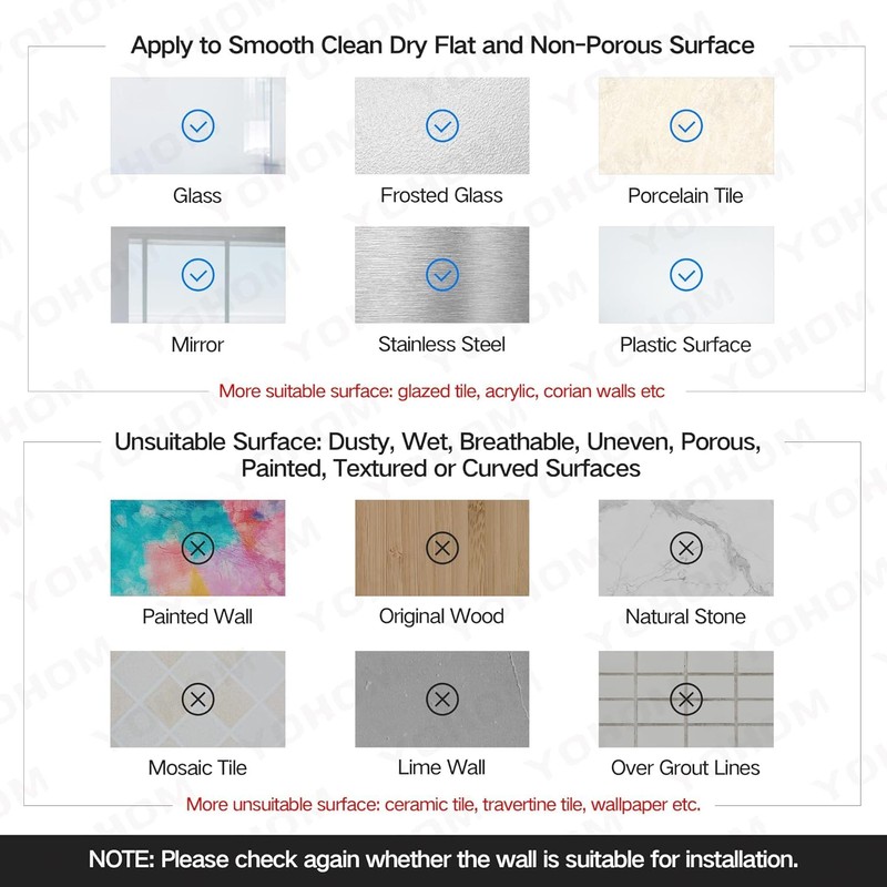 YOHOM Suction Cup Hooks for Shower Bathroom Cup Wall for