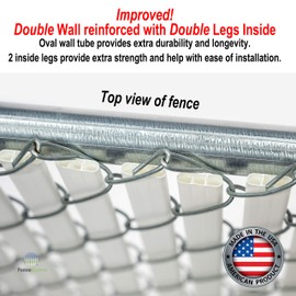 Fence Source Double-Double Bottom Locking Privacy Fence Slat (9 Colors) Double Wall Reinforced with Two Legs Inside - Made for a 5 ft high Chain Link Fence (Slat Length 56.5", White)