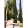 Monarch Rain Chains Aluminum Teardrop Black Rain Chains for Gutters