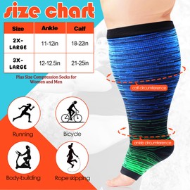 4 Pairs Open Toe Compression Socks for Women Wide Calf Plus Size Toeless Socks Knee High Circulation Support Socks