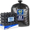 PLASTIC PRINCE 55-60 Gallon Garbage Bags High Density Black 38"
