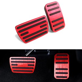 GZJUNFUGJ Stainless Steel Foot Gas Accelerator Brake Pedal Cover Compatible for Honda CR-V 2017-2024, Accord 10th/11th 2018-2023, Civic 10th/11th 2016-2024, Odyssey 2018-2023 Accessories Foot Pad Cap