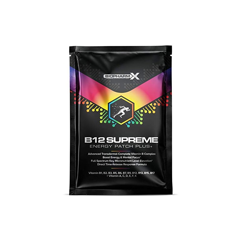 Vitamin B12 1200mcg Supreme Energy Patch + Vitamins B1, B2,