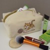 'Playful Cat' Canvas Wash Bag/Makeup Case (CS00041024)