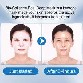 Deep Collagen Lifting Mask, Anti Wrinkle Moisturizing Face Mask, Smooth & Tight Skin, Overnight Hydrogel Mask, Helps Reduce Fine Lines & Wrinkles(4 Pack)