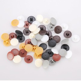 100 Pcs White Easy to Install Screw Cap Covers Assortment Kit, Plastic Self-Tapping Caps Hole Covers for Phillips Screws Head, Cabinet, Decoration Tapping Fasteners (11MM)