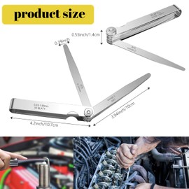 Norhogo Thickness gauge, thickness gauge, 32 blades, 0.03-1.00 mm/0.001-0.04 inches, steel flap thickness gauge for measuring the width or thickness of Fe
