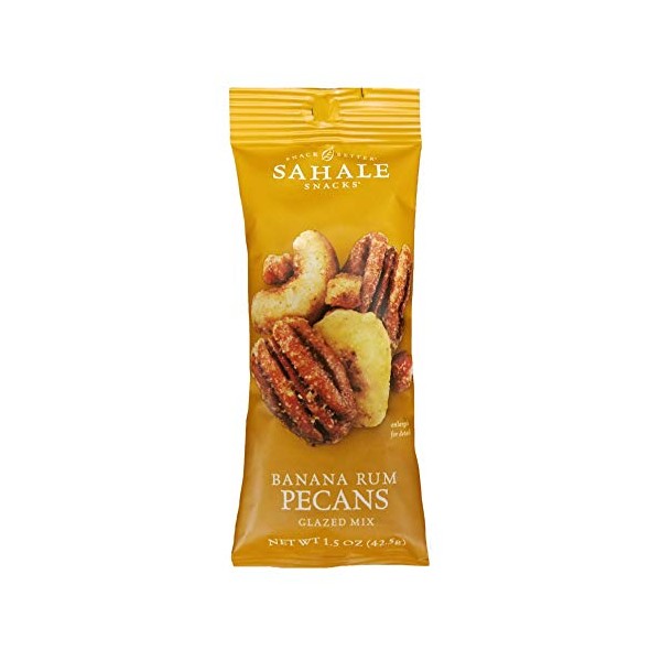 Sahale Snacks Banana Rum Pecans Glazed Mix, 1.5 Ounces (Pack