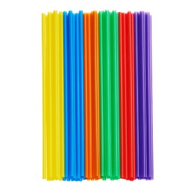 Comfy Package [200 Pack] 10.02"High Long Plastic Straws, Disposable Drinking Straws - Assorted Colors