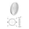 cyclingcolors 5x Ventilation Grille Exhaust Grille Outer Grille Round Total
