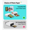 Liene Amber M100/M200/M110/M210 4x6'' Photo Printer 40 Sheets Photo Paper