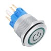 2Pcs DC3-6V 22mm 6-Pin Push Button Switch Stainless Steel Reset