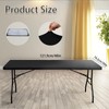 Roucerlin Rectangular Picnic Table Cover, Polyester Elastic Tablecloth for Folding